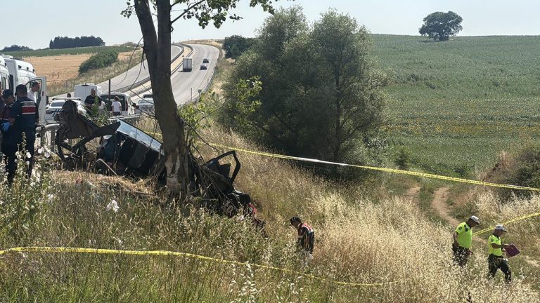 Kontrolden çıkan araç ağaca çarptı: 2’si çocuk 5 kişi yaşamını yitirdi
